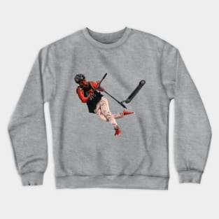 Kobold Kick Scooter Tricks Realistic Art Crewneck Sweatshirt